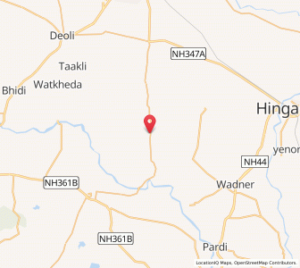 Map of Khangaon, Maharashtra