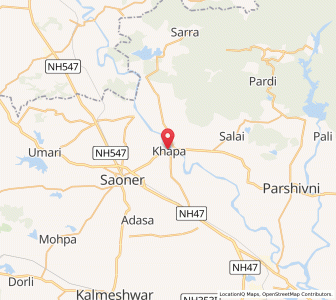 Map of Khapa, Madhya Pradesh