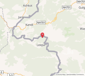 Map of Khappi, Kashmir