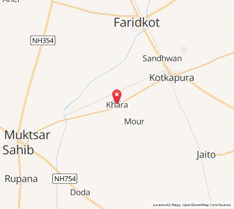 Map of Khara, Punjab