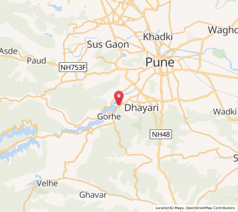 Map of Kharakvasla, Maharashtra