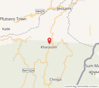 Map of Kharasom, Manipur