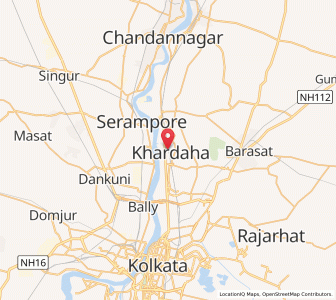 Map of Khardah, West Bengal