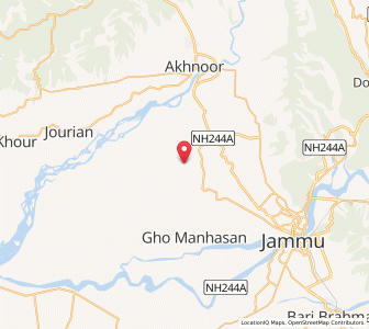 Map of Khare Burj, Kashmir