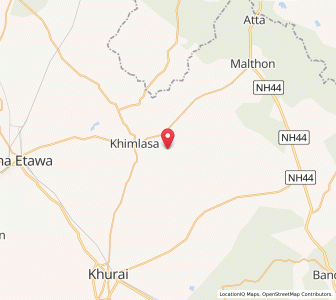 Map of Kharera, Madhya Pradesh