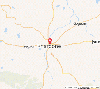 Map of Khargon, Madhya Pradesh