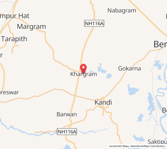Map of Khargram, West Bengal