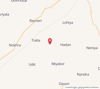Map of Kharia Malinath, Rajasthan