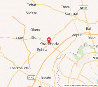 Map of Kharkhauda, Haryana