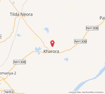 Map of Kharora, Chhattisgarh