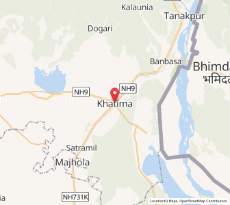 Map of Khatima, Uttarakhand