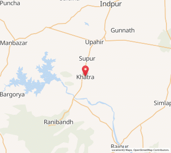 Map of Khatra, West Bengal