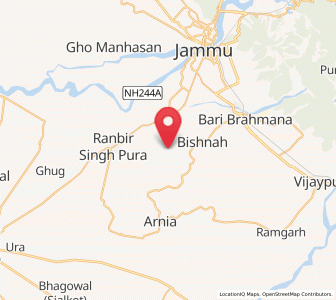 Map of Khaur, Kashmir