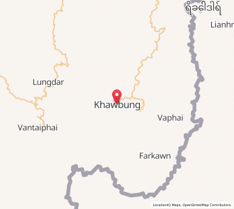 Map of Khawbung, Mizoram