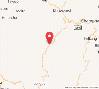 Map of Khawhai, Mizoram