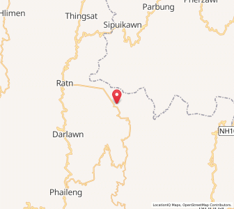 Map of Khawlek, Mizoram