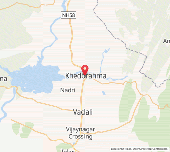 Map of Khedbrahma, Gujarat