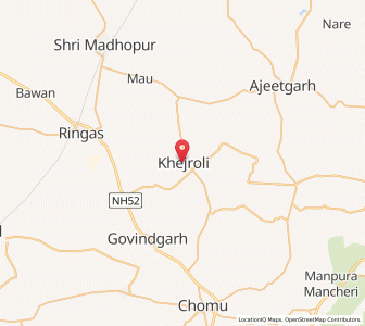 Map of Khejroli, Rajasthan