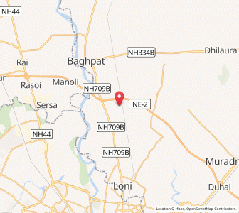 Map of Khekra, Uttar Pradesh
