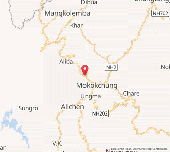 Map of Khensa, Nagaland