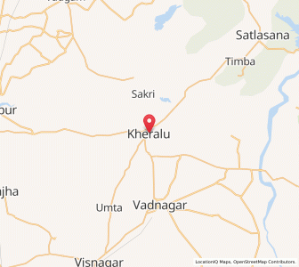 Map of Kheralu, Gujarat