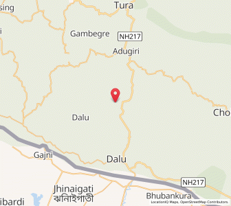 Map of Kherapara, Meghalaya