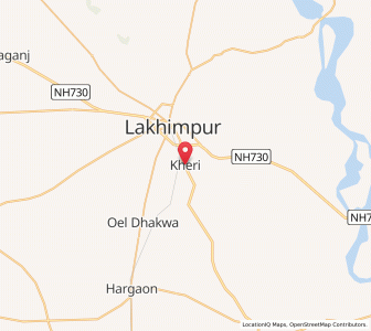 Map of Kheri, Uttar Pradesh