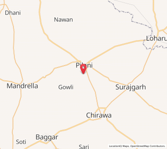 Map of Kherla, Rajasthan