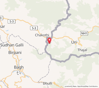 Map of Khetar Danna, Kashmir