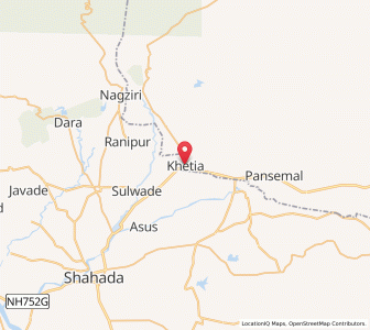 Map of Khetia, Maharashtra