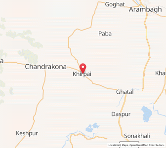 Map of Khirpai, West Bengal