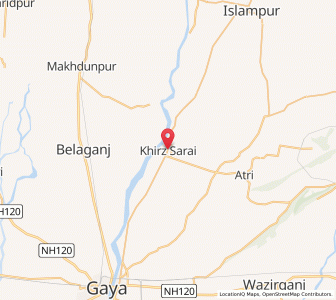 Map of Khizr Sarai, Bihar