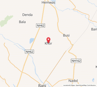Map of Khod, Rajasthan
