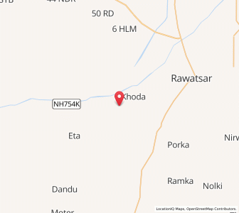 Map of Khoda, Rajasthan