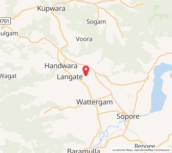Map of Khohanu Babagund, Kashmir