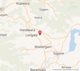 Map of Khohanu, Kashmir