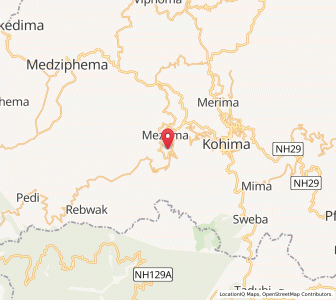 Map of Khonoma, Nagaland