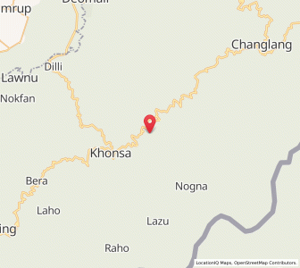 Map of Khonsa, Arunachal Pradesh