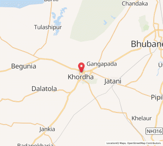 Map of Khordha, Odisha