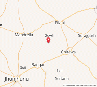 Map of Khudiyan Bas, Rajasthan