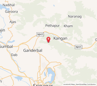 Map of Khudmarg, Kashmir