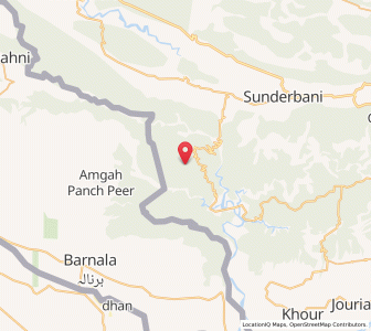 Map of Khudrora, Kashmir