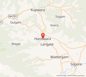 Map of Khunabat, Kashmir