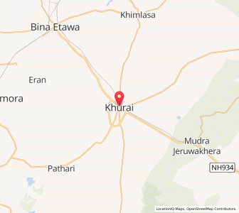 Map of Khurai, Madhya Pradesh