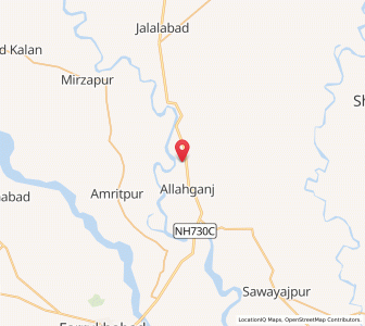 Map of Khursaidnagar, Uttar Pradesh