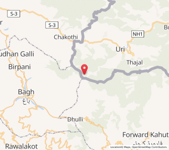 Map of Kiari Nakka, Kashmir