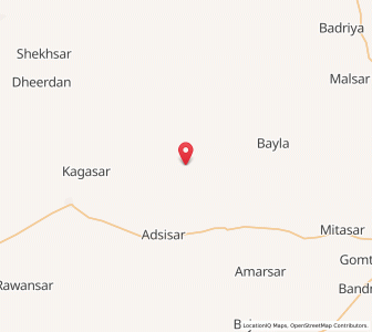 Map of Kikasar, Rajasthan