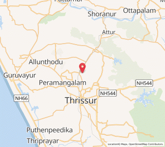 Map of Killannur, Kerala