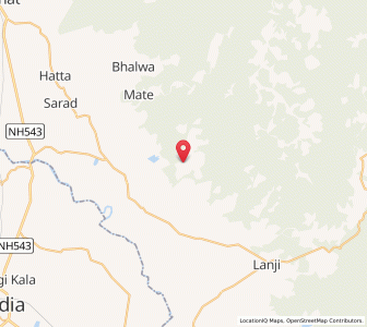 Map of Kinhi, Madhya Pradesh