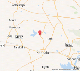 Map of Kinnal, Karnataka